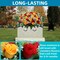 Headstone Flower Saddle – Large Artificial Cemetery Flowers for Grave, Red & Yellow Silk Roses, Outdoor Tombstone Memorial Decoration